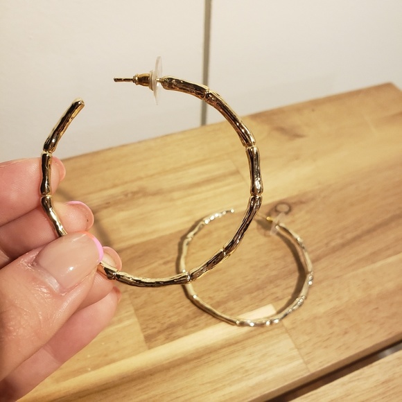 Hoop Earrings 2.25" Diameter - Picture 2 of 3